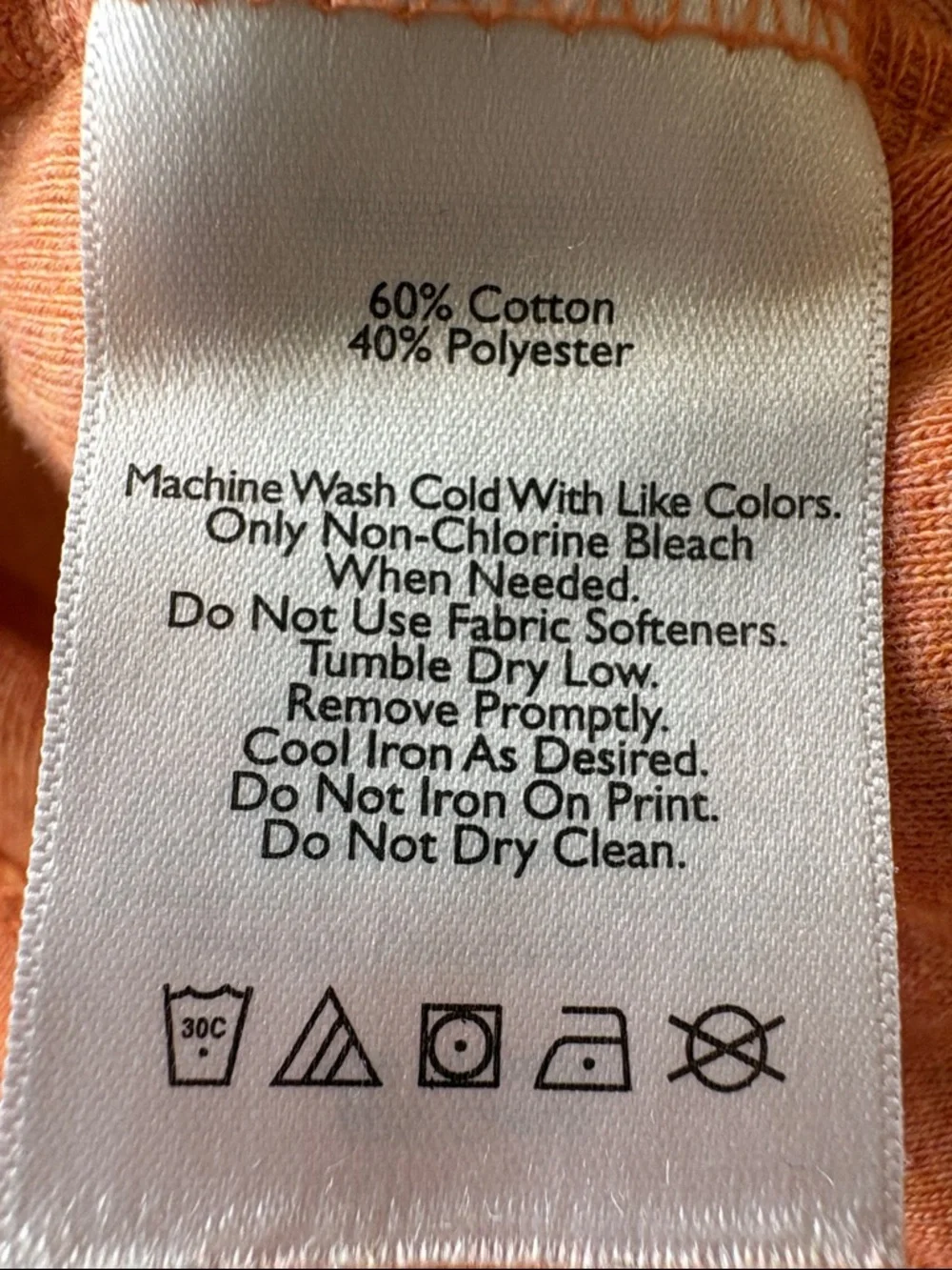 Eddie Bauer Women's Heathered Orange V-Neck Tee - Picture 4 of 4